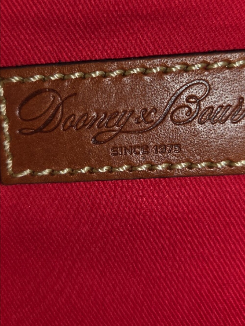 Dooney & Bourke Brown Pebbled Leather Shoulder Bag with Tan Trim - Picture 12 of 13